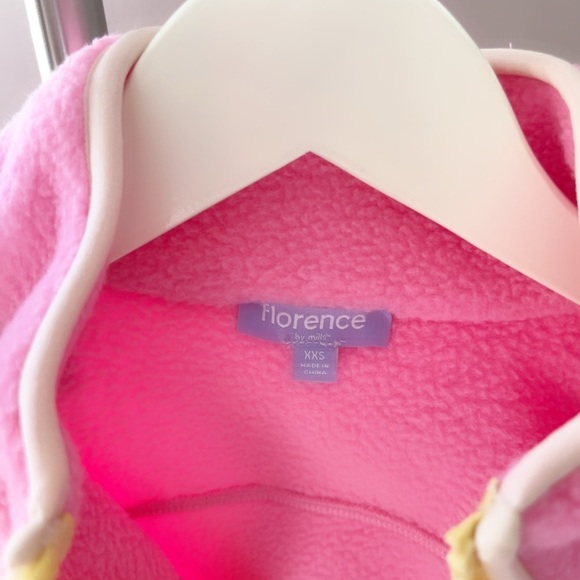Florence by Mills Pink Fleece Jacket with Cream Accents cloud - Picture 4 of 7